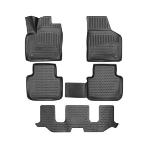 Volkswagen Atlas Floor Mats - Omac - Rubber TPE - Black - 2018-2025 Volkswagen Atlas Floor Mats - Omac - Rubber TPE - Black - 2018-2025